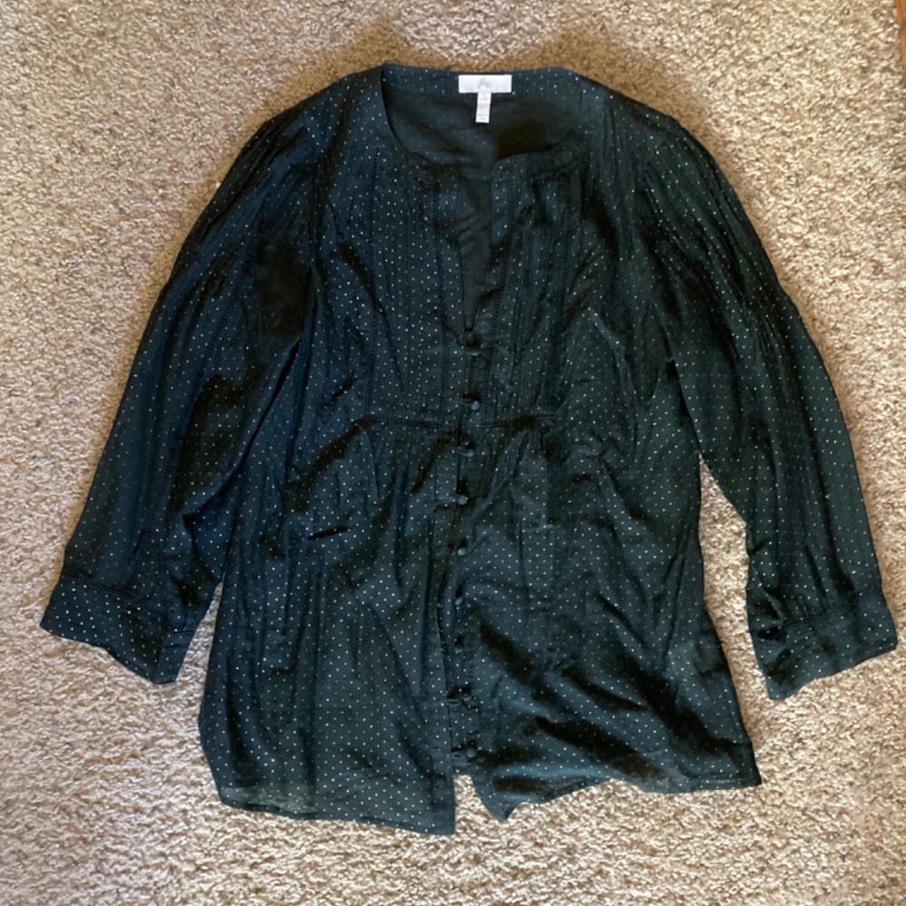 Joie Women's Black and Silver Blouse